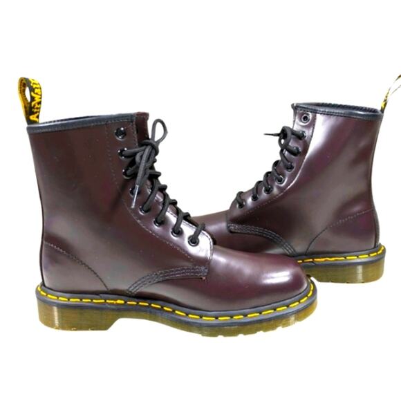Dr. Martens NWOT 1460 Smooth Eggplant/Black Cherry Size 7L/6M S3031 - Picture 9 of 12